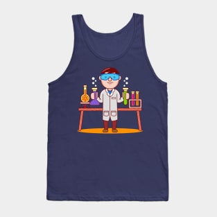 Cute Chemist Cartoon Tank Top